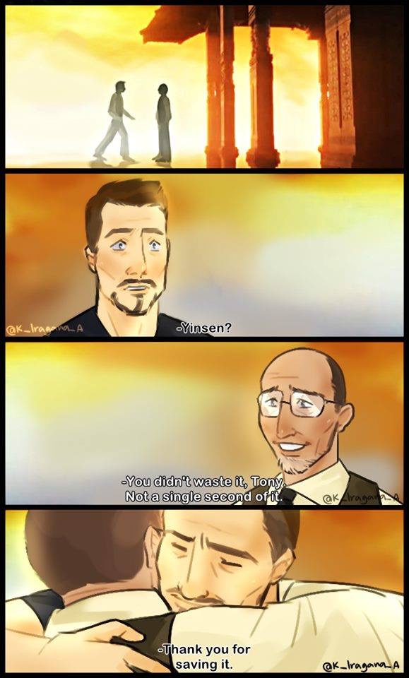 Tony posthumously thanks Dr. Yinsen